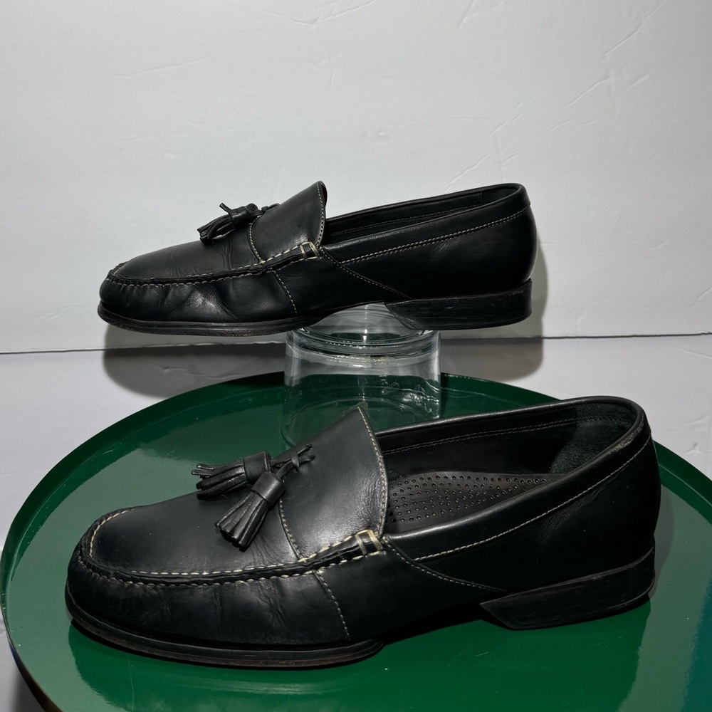 Cole Haan Country Black Leather Tasseled Loafers 9.5M C01943